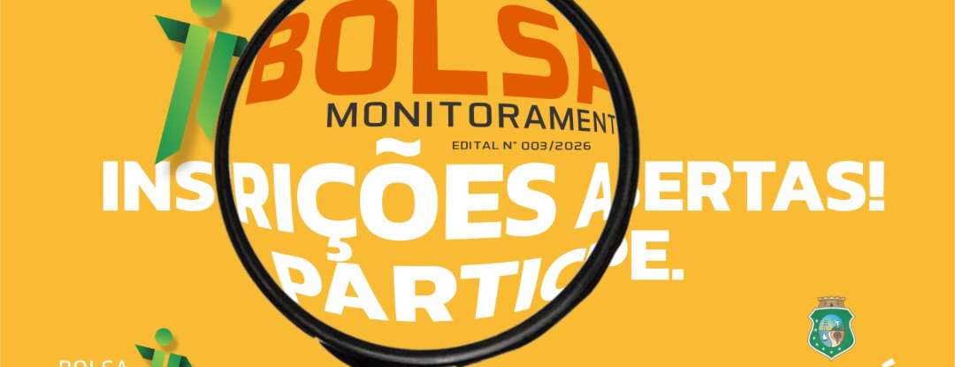 Abertas as inscrições para o Projeto Bolsa Monitoramento