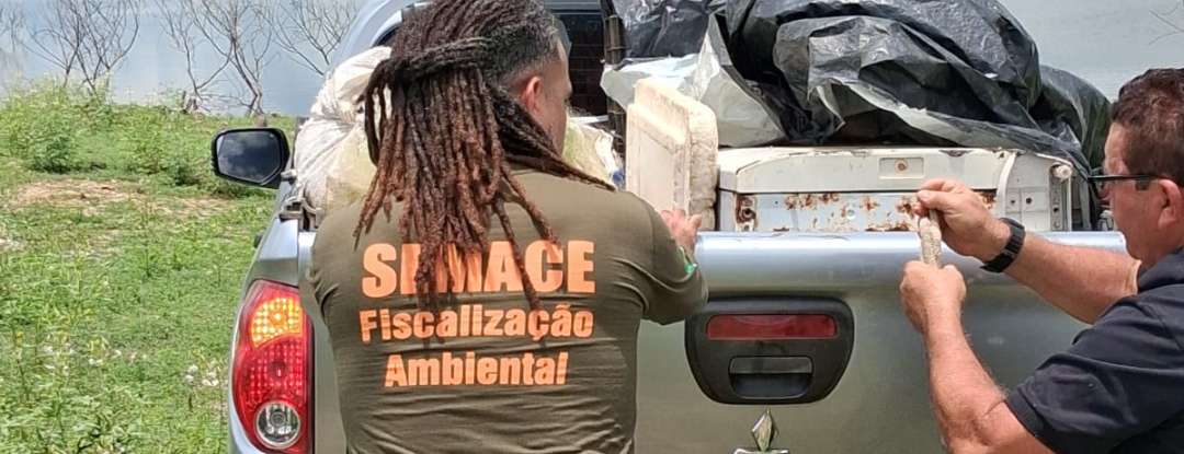 Semace apreende cerca de 40 kg de peixes nativos durante fiscalização no Rio Banabuiú