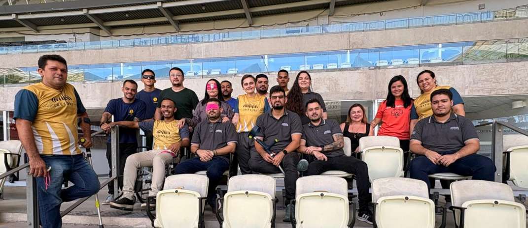 Colaboradores da Arena Castelão participam de vivência de acessibilidade