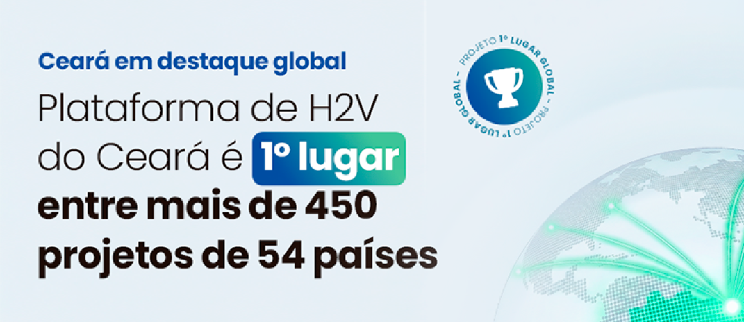 Plataforma de Hidrogênio Verde do Ceará é reconhecida internacionalmente em premiação da Esri