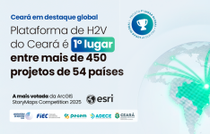Plataforma de Hidrogênio Verde do Ceará é reconhecida internacionalmente em premiação da Esri