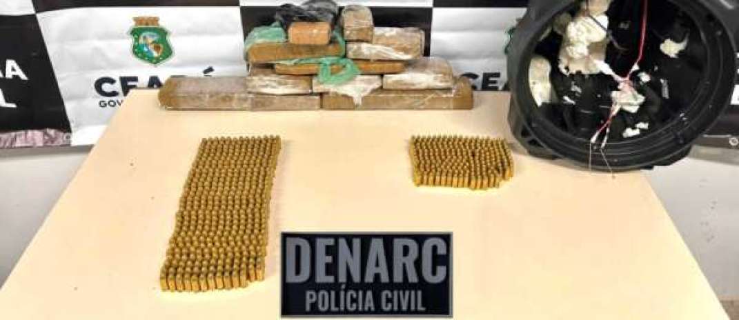 Dupla é presa em flagrante pela PCCE com munições e drogas escondidas em caixa de som