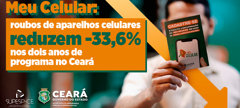 Meu Celular: roubos de aparelhos celulares reduzem 33,6% nos dois anos de programa no Ceará