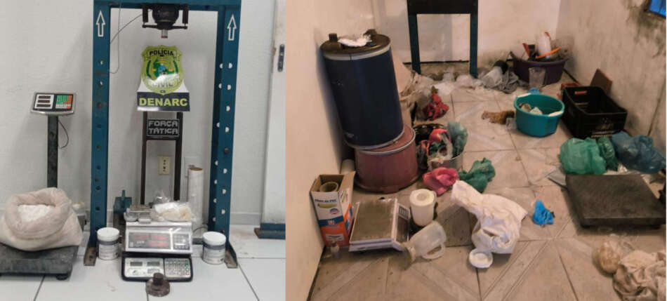 Ação conjunta resulta na apreensão de drogas e materiais usados para o tráfico no bairro Henrique Jorge