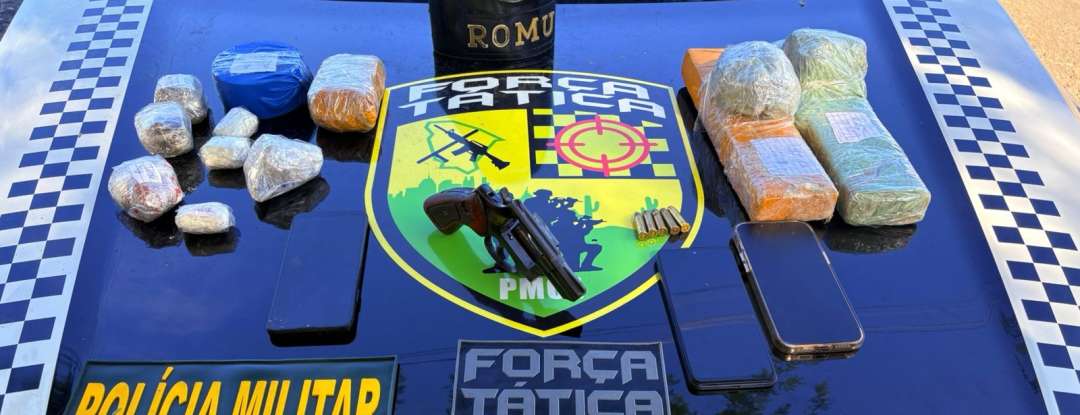 PMCE prende chefe de grupo criminoso e apreende arma e drogas em Tauá