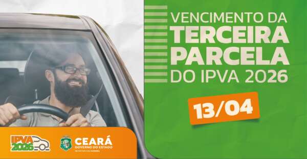 IPVA 2026: 3ª parcela vence segunda-feira (13)