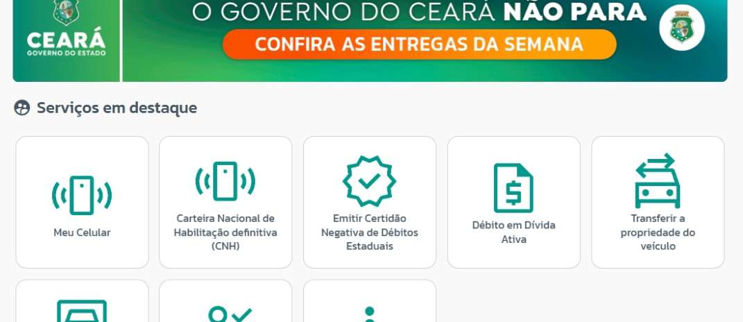 Governo do Ceará lança novo portal, com mais funcionalidades e novos serviços para a população