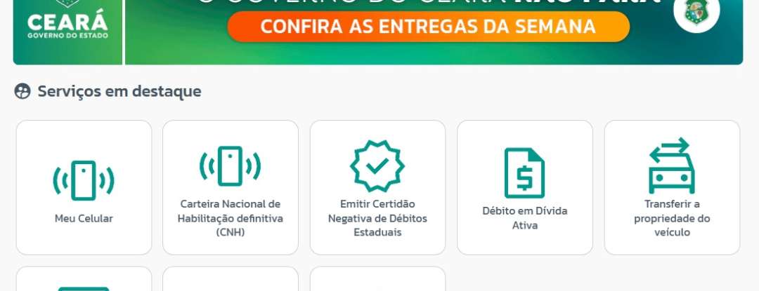 Governo do Ceará lança novo portal, com mais funcionalidades e novos serviços para a população