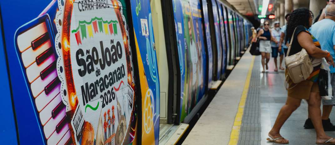Linha Sul da Metrofor terá funcionamento nas madrugadas durante o São João de Maracanaú