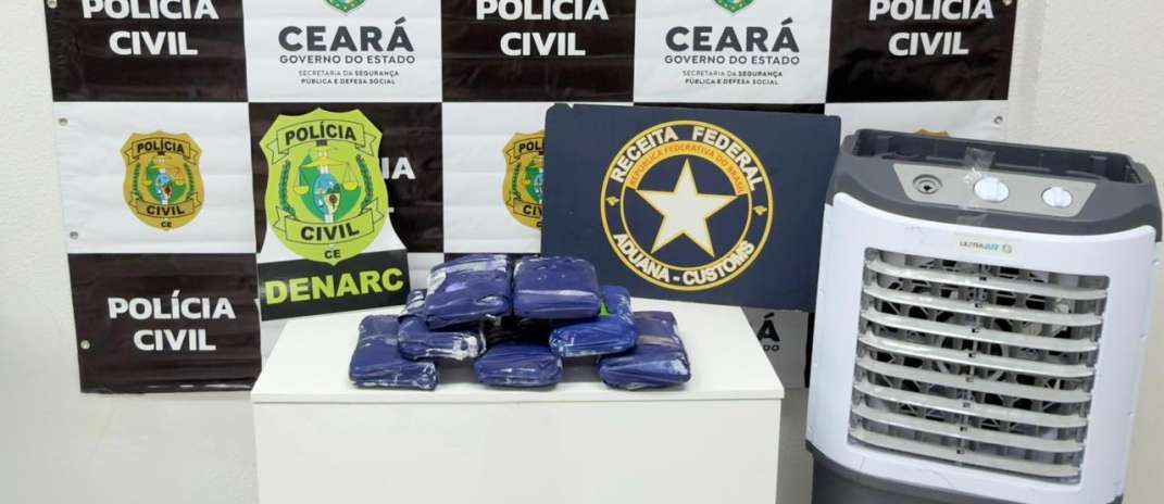 Durante ação integrada, PCCE e Receita Federal apreendem 9 kg de skunk escondidos em ar-condicionado