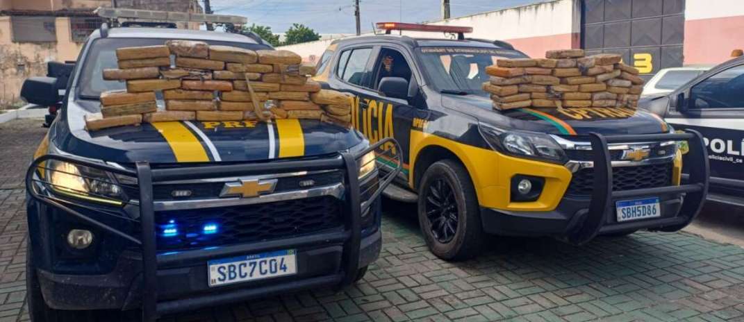 PMCE e PRF-CE capturam dupla e apreendem 67 kg de skunk em caminhão em Caucaia