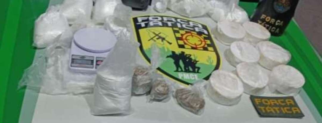 Dupla em posse de 7 kg de drogas é capturada pela PMCE em Barbalha
