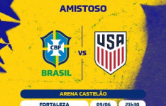 Recorde de público: mais de 37 mil torcedores já garantiram ingressos para Brasil x EUA na Arena Castelão