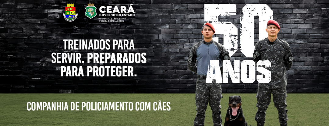 CPCães da PMCE celebra 50 anos de história, dedicação e parceria em prol da segurança pública do Ceará