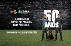 CPCães da PMCE celebra 50 anos de história, dedicação e parceria em prol da segurança pública do Ceará