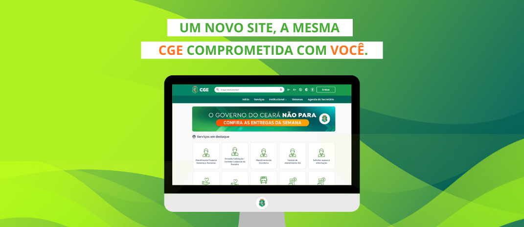 CGE lança novo site com foco no cidadão e na prestação de serviços