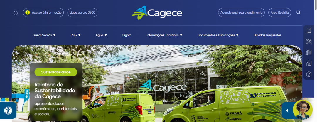 Portal da Cagece ganha novo layout e novas funcionalidades