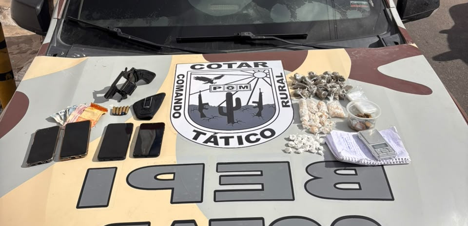 Polícia Militar captura suspeito e apreende arma e mais de 170 g de drogas em Boa Viagem