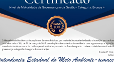 Semace conquista certificação nacional por avanços em governança e gestão pública