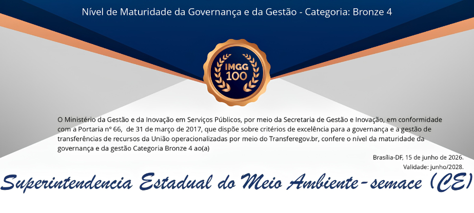 Semace conquista certificação nacional por avanços em governança e gestão pública