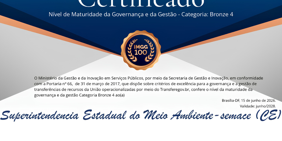 Semace conquista certificação nacional por avanços em governança e gestão pública