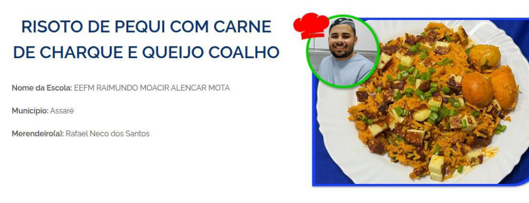 Rede estadual tem escola vencedora do concurso Melhores Receitas da Alimentação Escolar