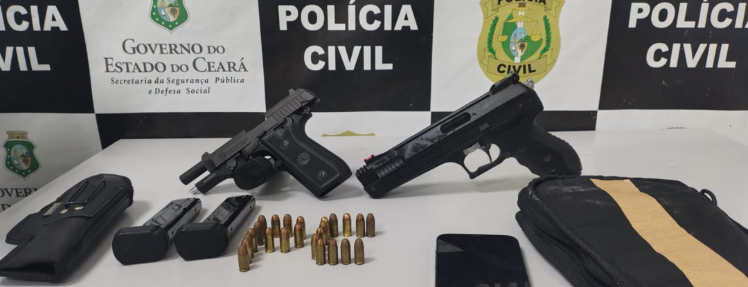 PCCE prende suspeito de extorsão e posse irregular de arma de fogo em Crateús