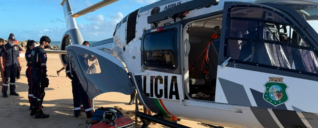 Ação da Ciopaer/SSPDS e do CBMCE resulta no resgate e salvamento de duas pessoas na Barra do Ceará