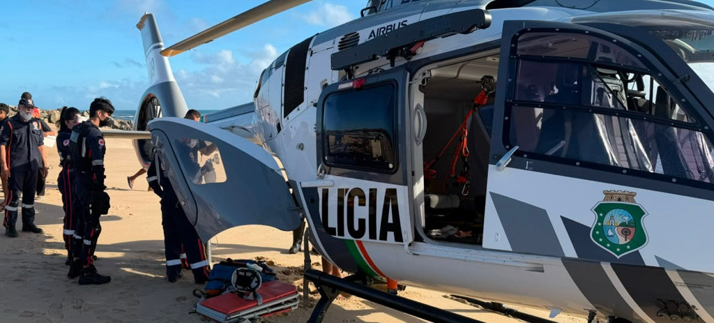 Ação da Ciopaer/SSPDS e do CBMCE resulta no resgate e salvamento de duas pessoas na Barra do Ceará