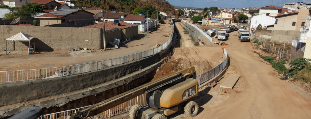 Obra no Canal do Rio Granjeiro chega a 65% de execução